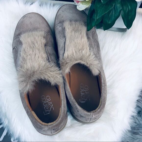 Franco Sarto | suede fur sneakers sz 9 - Picture 4 of 6